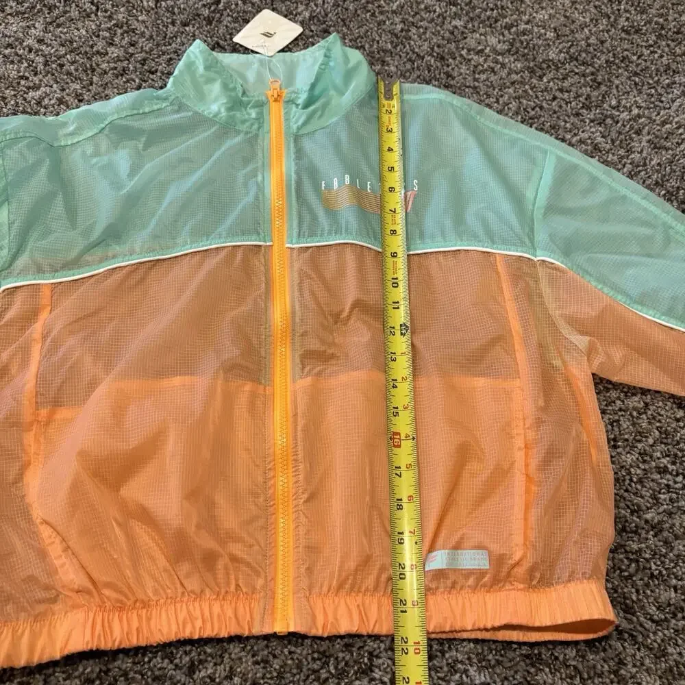 Fabletics Sport Payton Woven Jacket Large Peach Kiss Ombre Full Zip Pockets - Picture 10 of 13